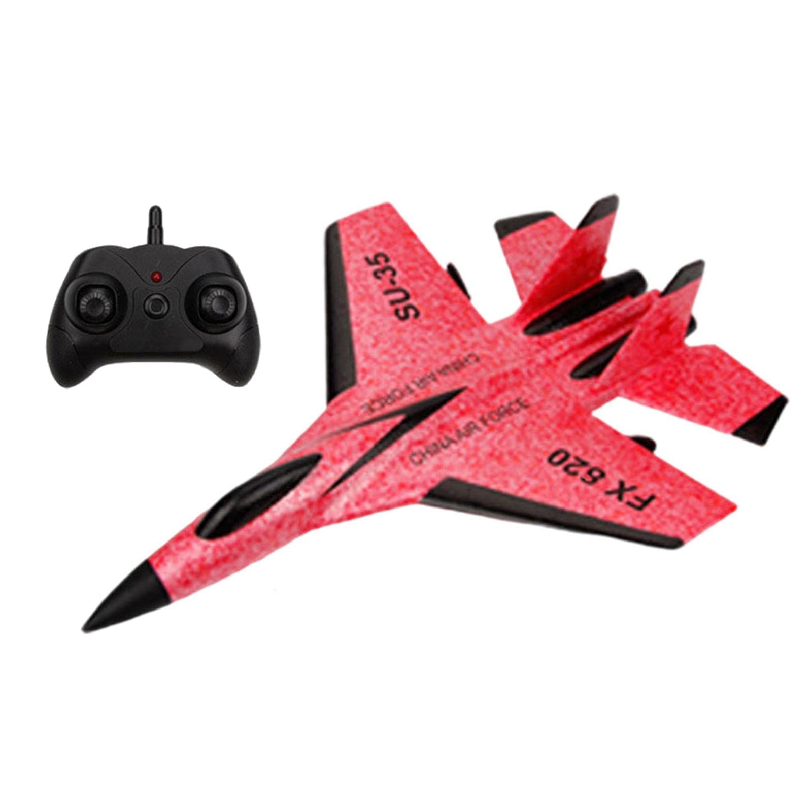 Avión Teledirigido Avión Foam RC Planeador Control Remoto Fijas Fácil Manejo Material Resistente Ideal para Principiantes, batería roja 2