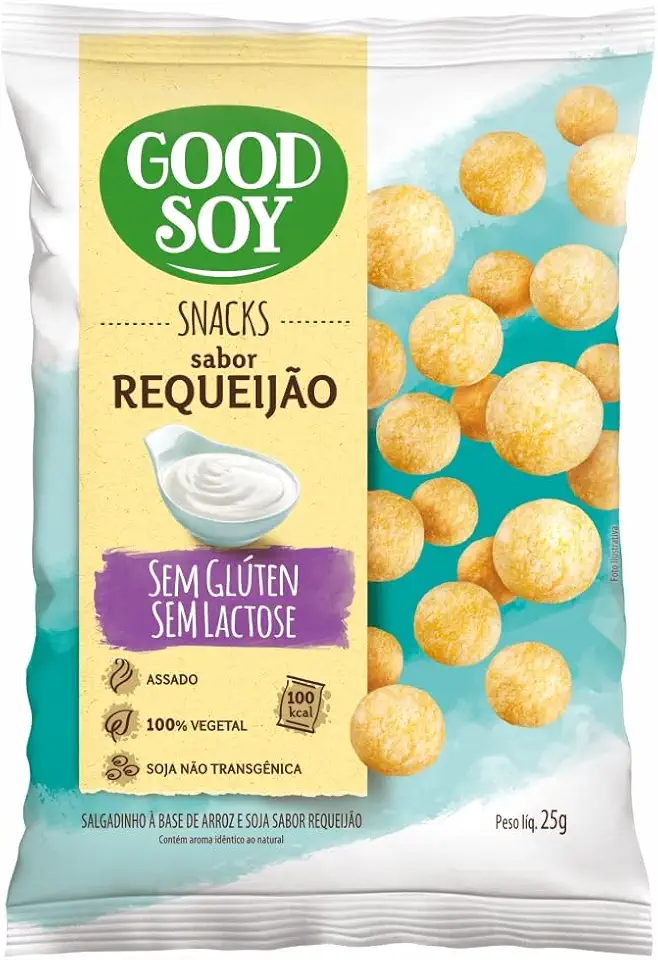 GoodSoy Snacks Salgadinho de Requeijão Sem Glúten Sem Leite Sem Lactose 25g