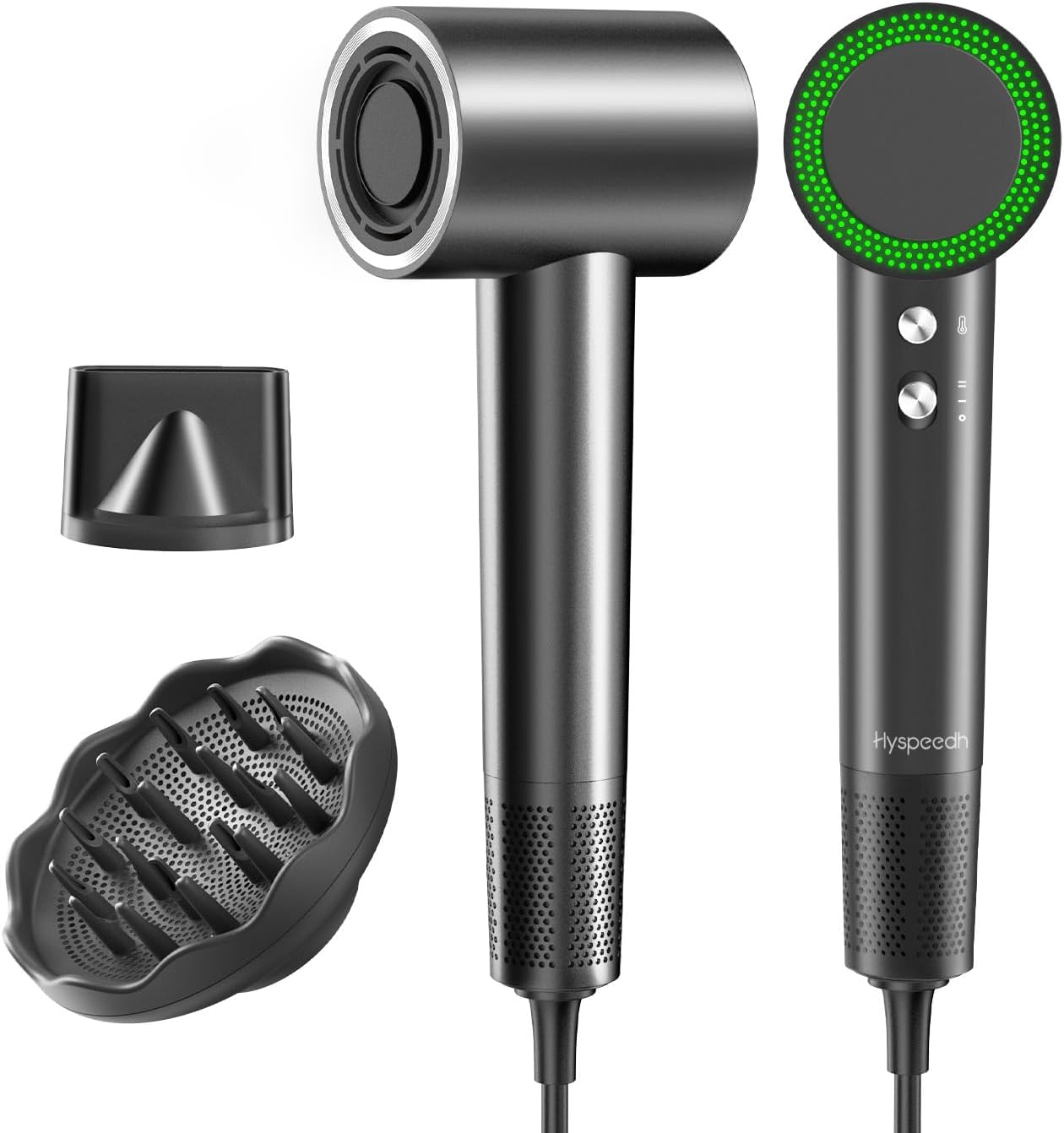 Hair Dryer with 110000 RPM High Speed 1400w Motor for 1-5min Fast Dry, 3 Heat/Cool Wind Level & 49db Low Noise,1.5 Billion Plasma & Travel Blow Dryer