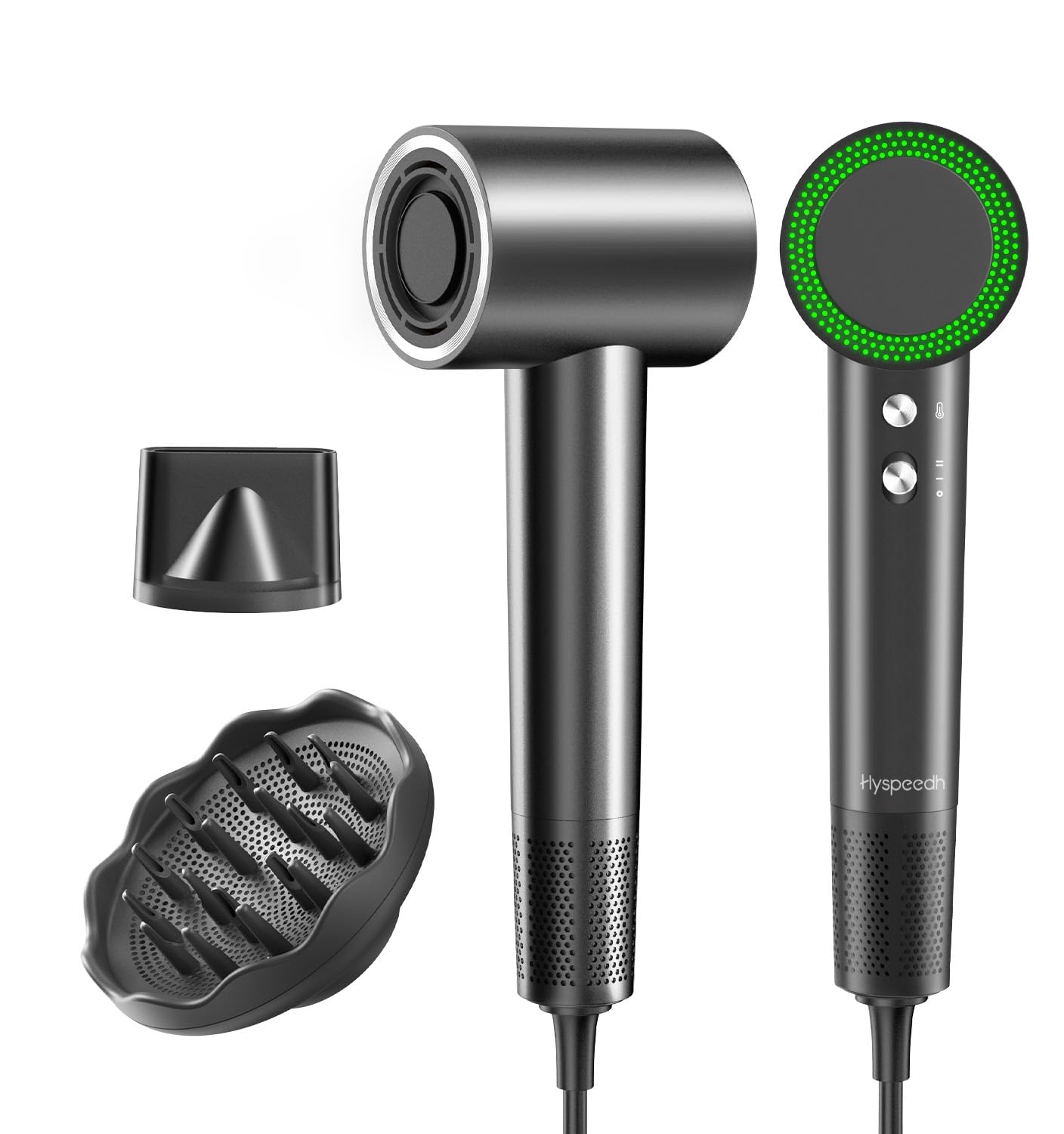 Hair Dryer with 110000 RPM High Speed 1400w Motor for 1-5min Fast Dry, 3 Heat/Cool Wind Level & 49db Low Noise,1.5 Billion Plasma & Travel Blow Dryer