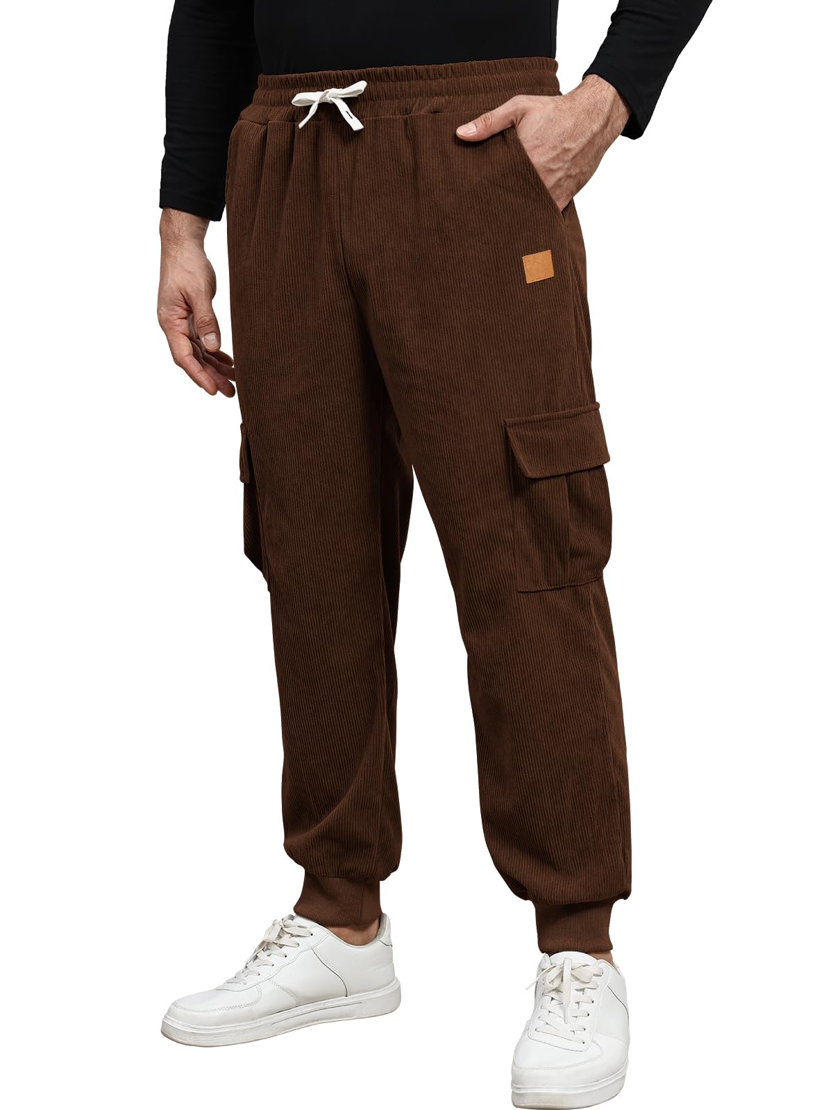 Suwangi Herren Chinohose Cargo Chino Hose Leichte Cargohose