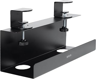 VIVO Black Clamp-on 17 in Cable Management Tray, DESK-CM6L-B