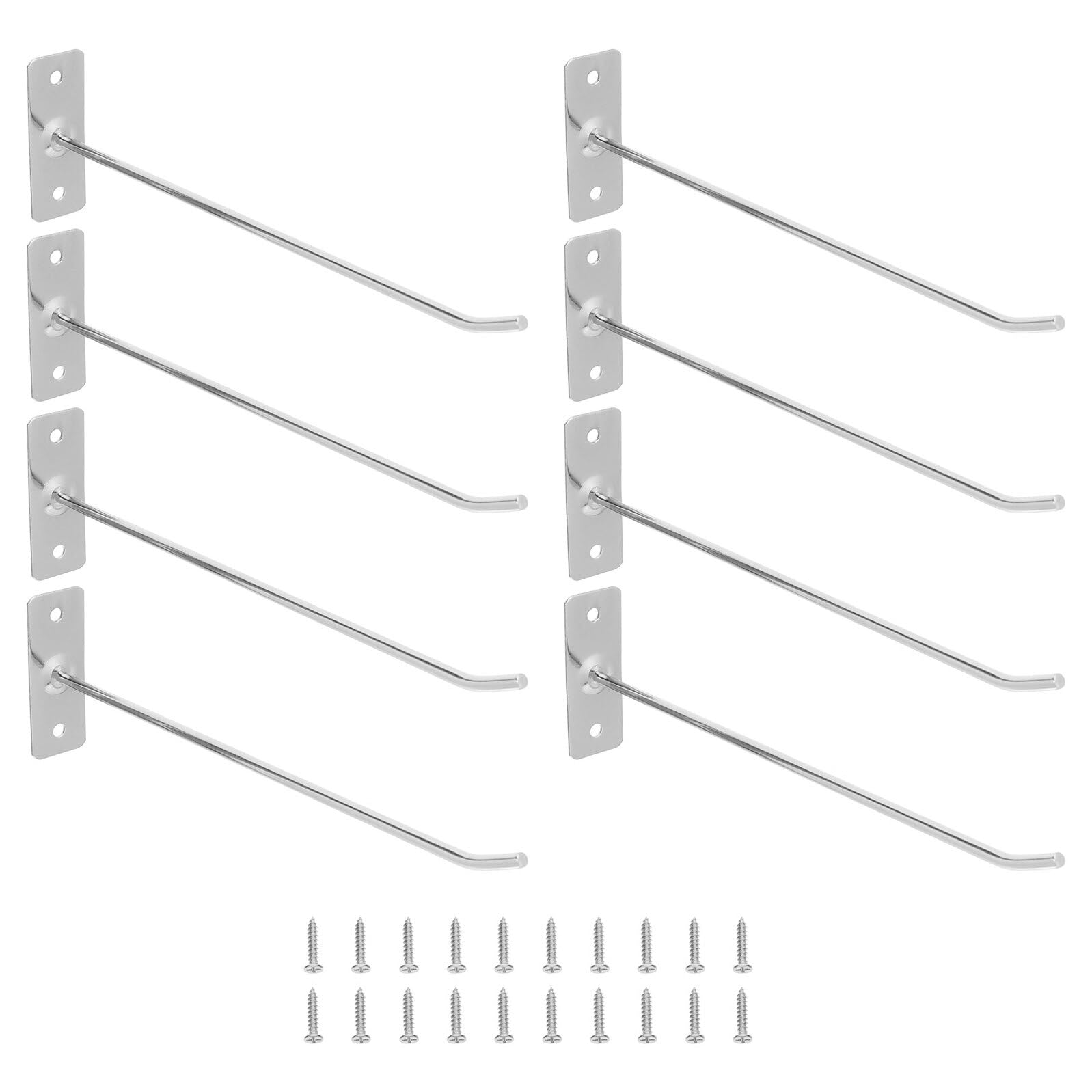 Crochets muraux en fer argenté lot de 20 pièces pour étagères de rangement