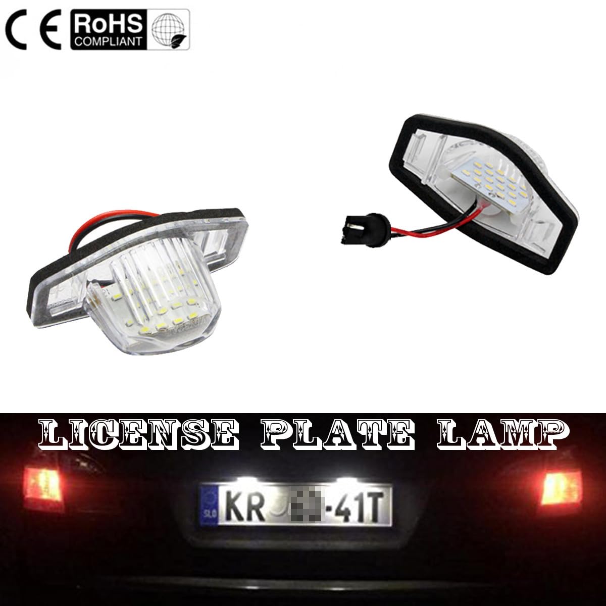 TOP Illuminazione Targa LED Per Volkswagen: Golf 4/5, Polo, Passat, Lupo