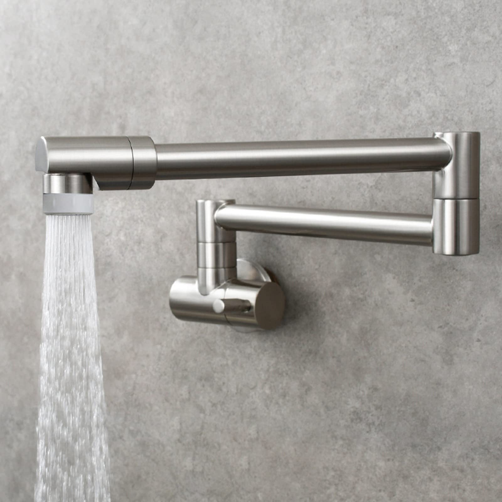 Grifo de cocina de agua fría con modo dual y brazo plegable de pared