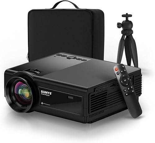 Proyector con WiFi y Bluetooth, proyector nativo 1080P de 12000L para cine en casa, proyector de teléfono con Android TV, proyector portátil para