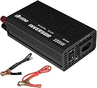 Inversor de Tensão Veicular 12V para 110V 1000W - Conversor de Energia Portátil com Onda Senoidal Modificada, Proteção Multicircuito e Saídas AC/DC para Carros, Barcos e Emergências