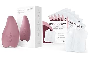 Momcozy Warming Lactation Massager 2-in-1 Mother's Breastfeeding Assistant & Soothing Therapy Gel Pads