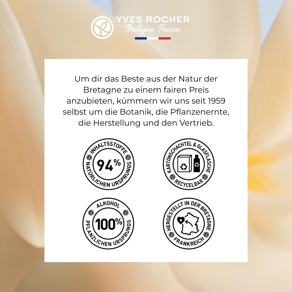 Yves Rocher Monoï Eau de Toilette VAGUE D’ÉTÉ 100 ml | exotisches Parfüm für Frauen mit frischem Sommer-Duft | Parfum Damen | Eau de Toilette für paradiesische Gefühle - Muttertagsgeschenk