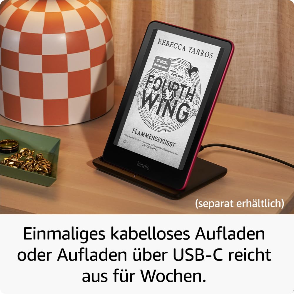 Der neue Amazon Kindle Paperwhite Signature Edition 32GB: Unser schnellster Kindle, automatische Frontlicht-Anpassung, kabelloses Laden, wochenlange Akkulaufzeit, jadegrün metallic, Kindle Unlimited