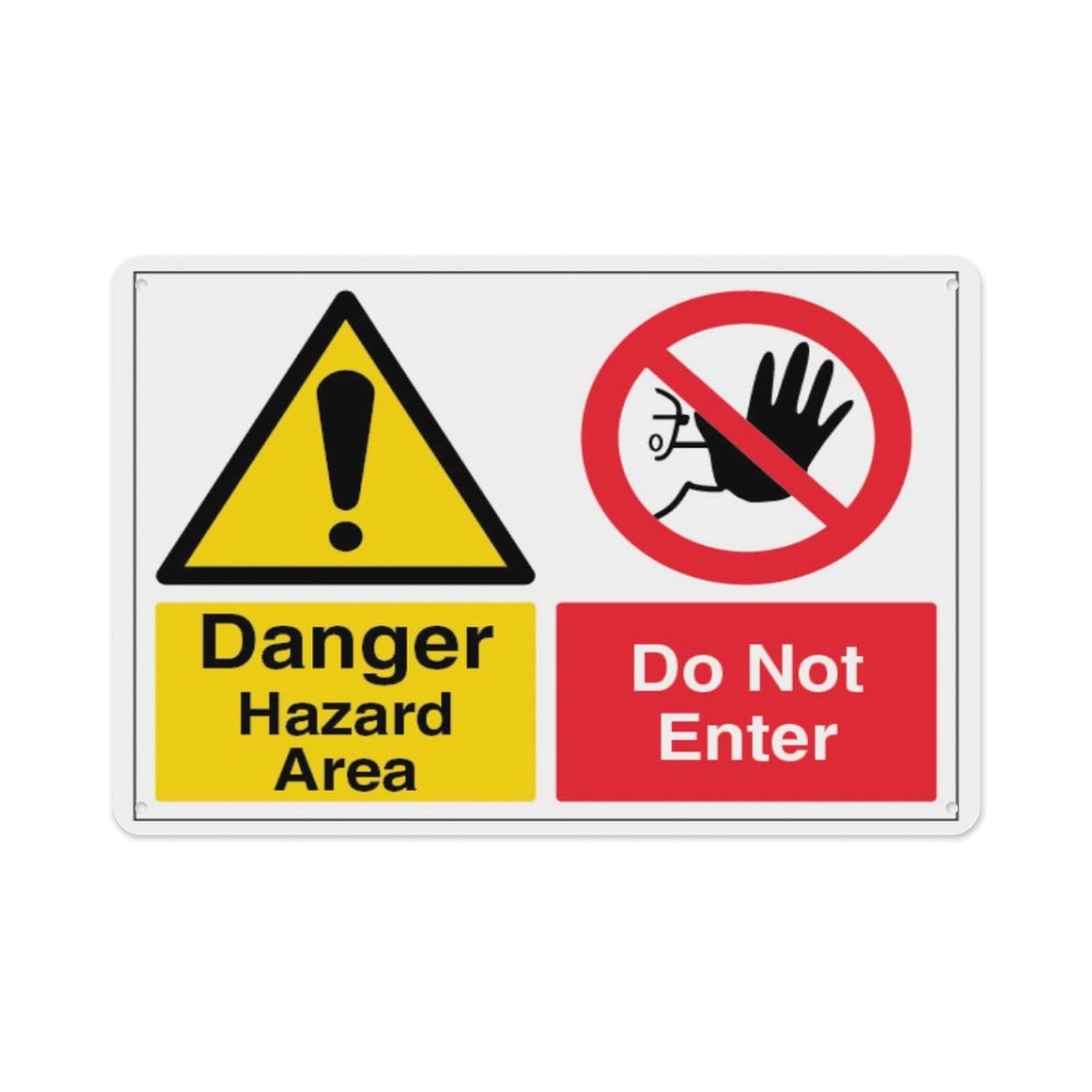 peiyeety Danger Hazard Area DoEnter Aluminum Tin Warning Signs For Home Outdoor Garden 8X12 Inches