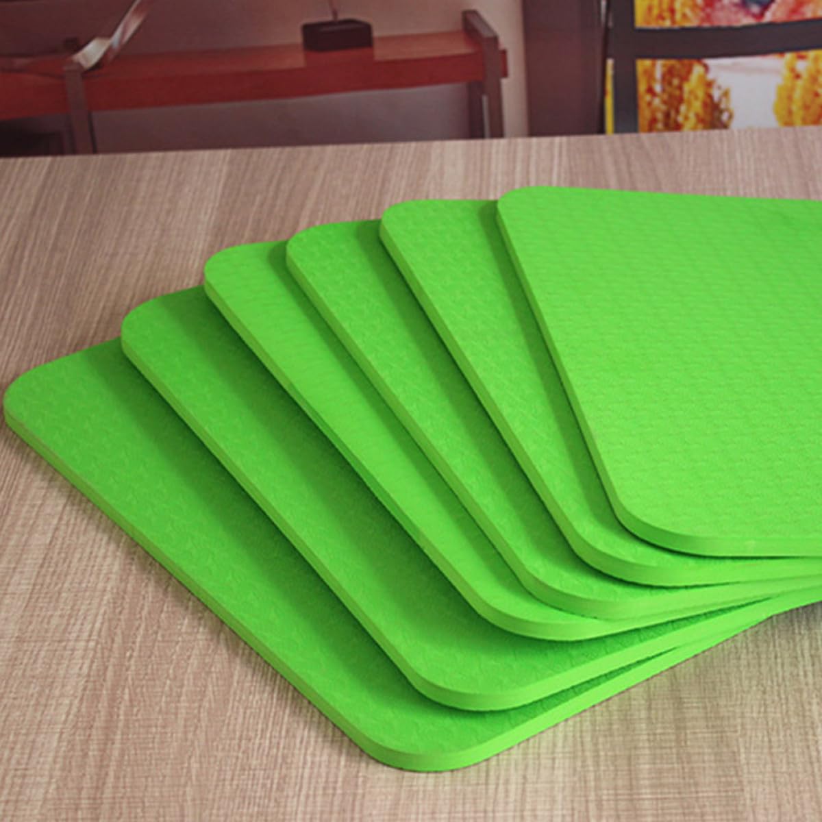 MAGICLULU 12 Cojines Gruesos para Yoga y Rodillas 34x17x0,6 Cm Tpe Antideslizantes para Pilates y Ejercicios en Suelo, Colchonetas para Arrodillarse y Sentarse en Color Aleatorio