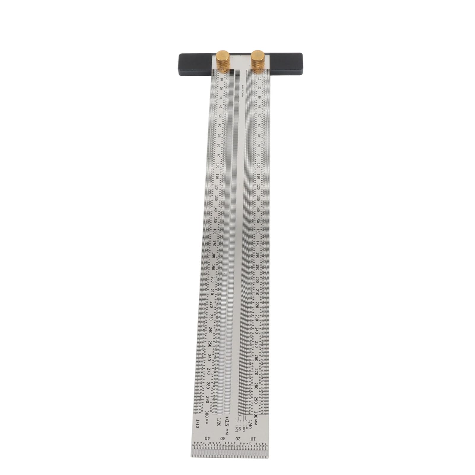 TOPINCN Règle de Ligne en Acier Inoxydable, échelle de Type T Durable, Règle de Traçage Précise pour Fournitures Industrielles 300mm pour les Amateurs de Bricolage