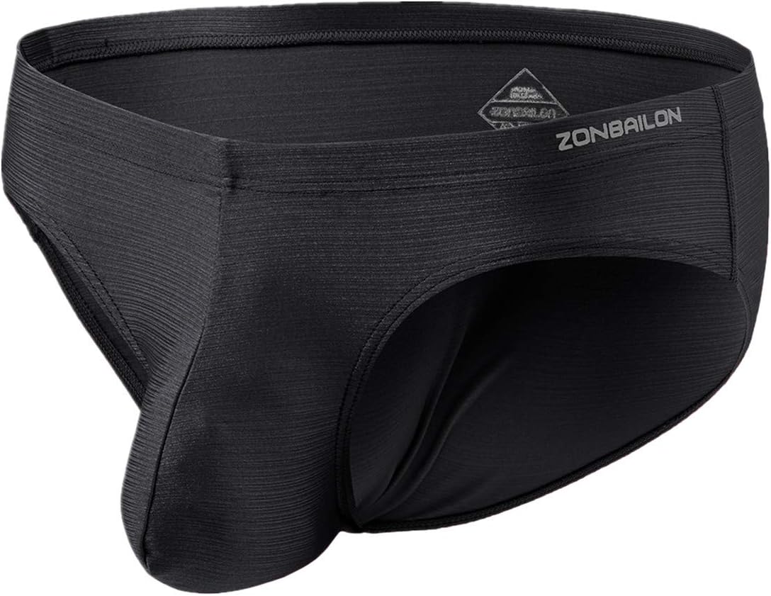 ZONBAILON Mens Sexy Silk Underwear Pack Bulge Enhancing Pouch Stretch Bikini Briefs for Straight Men M L XL 2XL 3XL