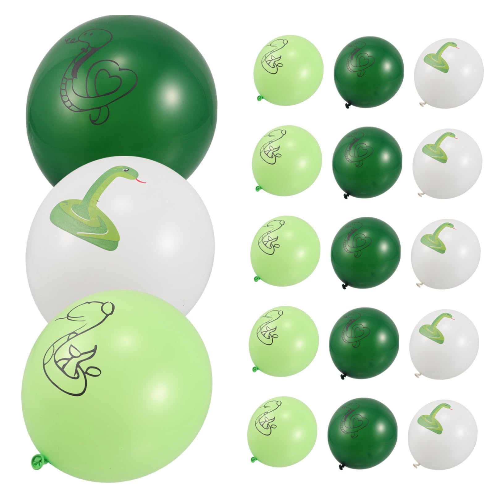 HONMEET 18pcs Snake Themed Balloon Decoration Set Animal Balloons for Birthday Parties Jungle Theme Party Supplies Easy to Set up Snake Decor for Boys