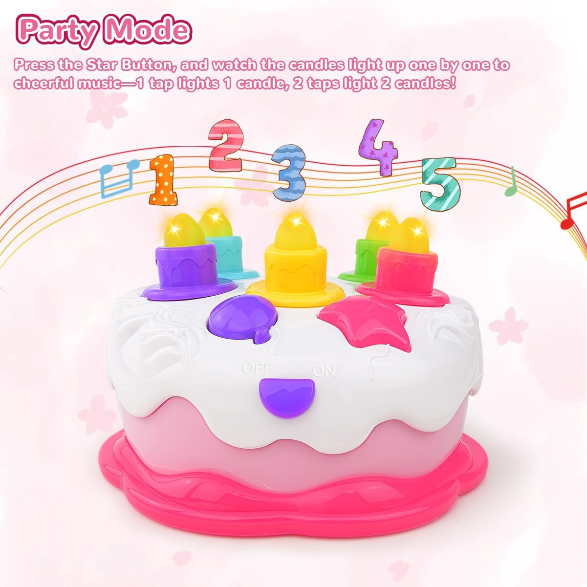 Love&Mini Piano Keyboard Toys for Girls - 31 Keys Kids Toy Piano with Microphone and Birthday Cake Toy Musical Toy Cake for 1 Year Old Boys Girls