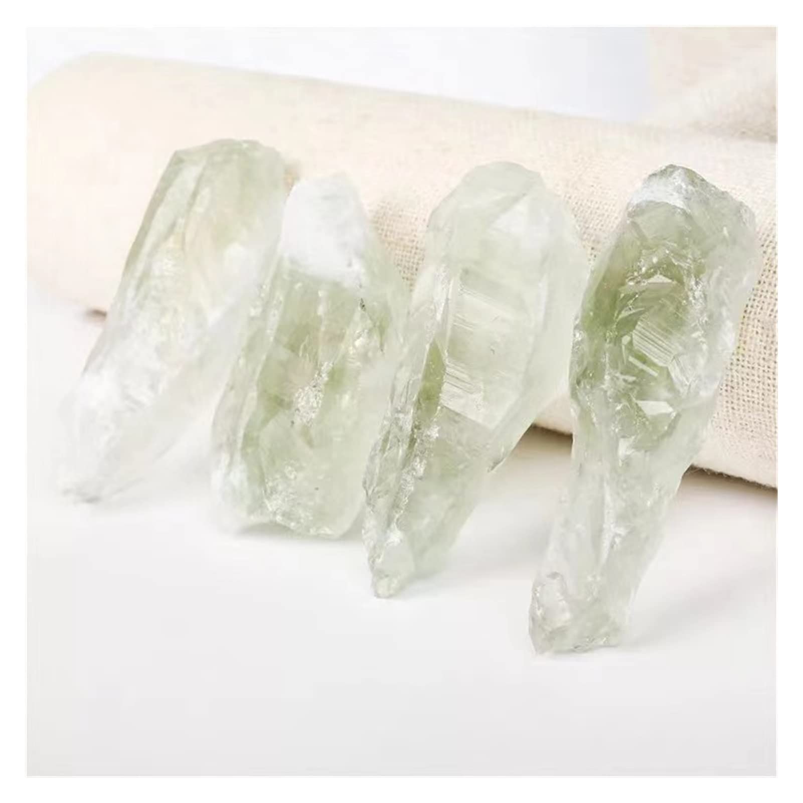 Cristallo Naturale Grezzo Punto Ruvido della Pietra preziosa del Punto di Pietra Verde crogiolo Naturale (Color : Light Yellow, Size : 10pc)
