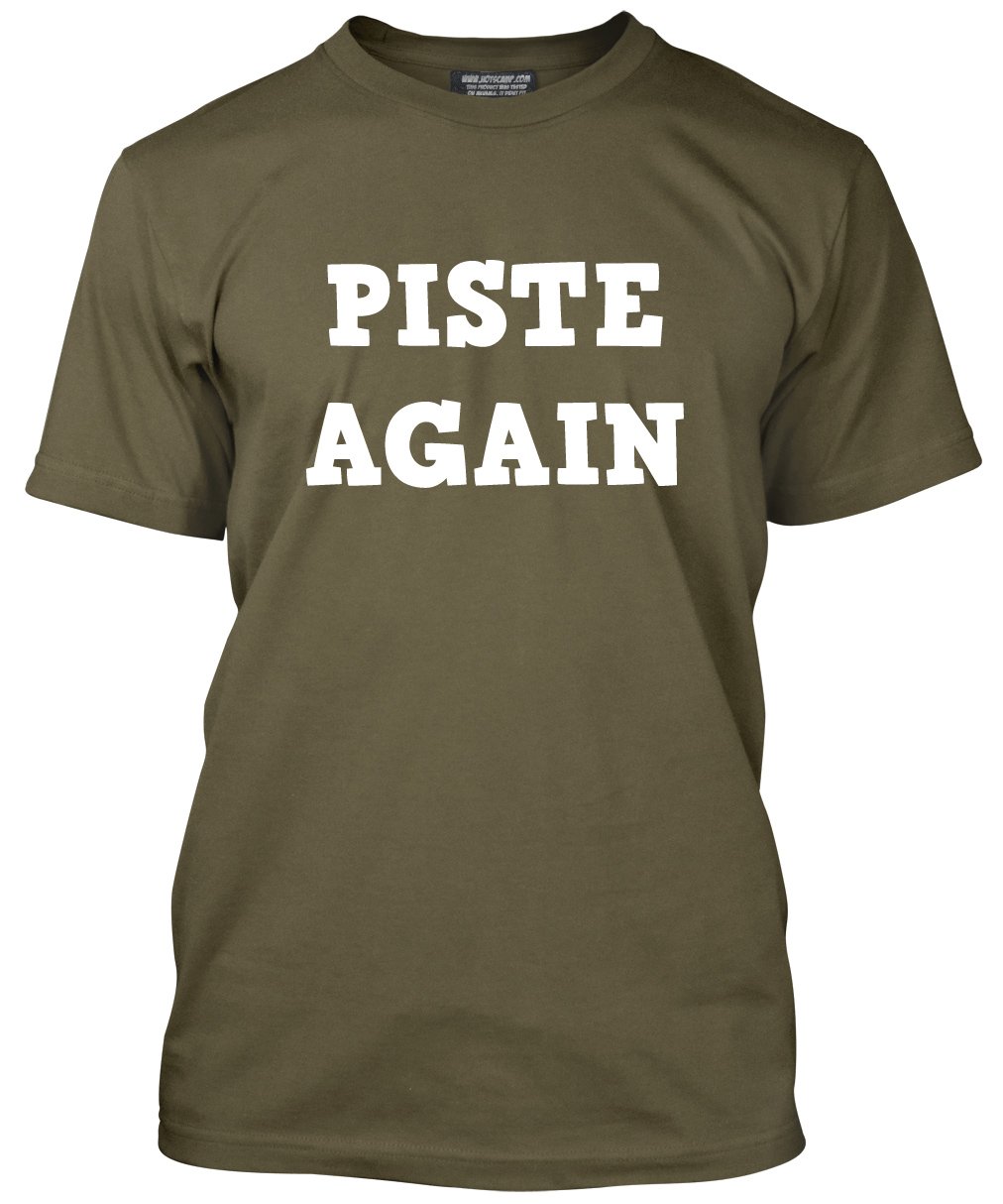 Hotscamp Men's Khaki Piste Again Unisex T-Shirt - Large