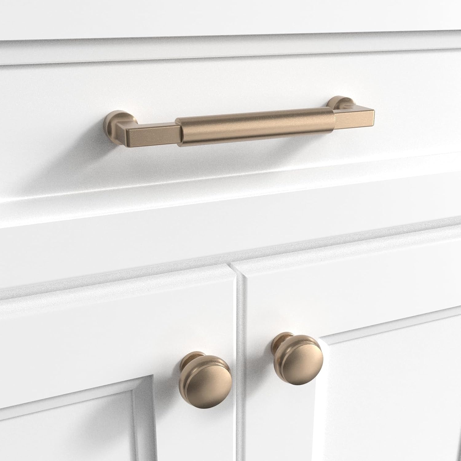 30790 - (10-Pack) Chatham Door and Drawer Pull - 6in Center-to-Center, Champagne Bronze