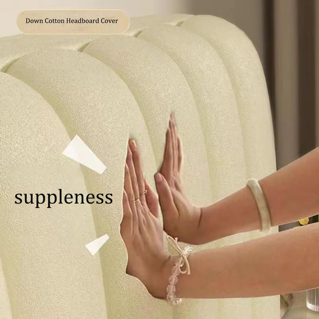 Headboard Covers/Slipcover for Single/King/Double Bed Headboard Slipcover 120/150/180cm Velvet Pink Stretch Furniture Protective Dustproof Cover for Twin Full Queen King Headboard (Color : A-Beige,