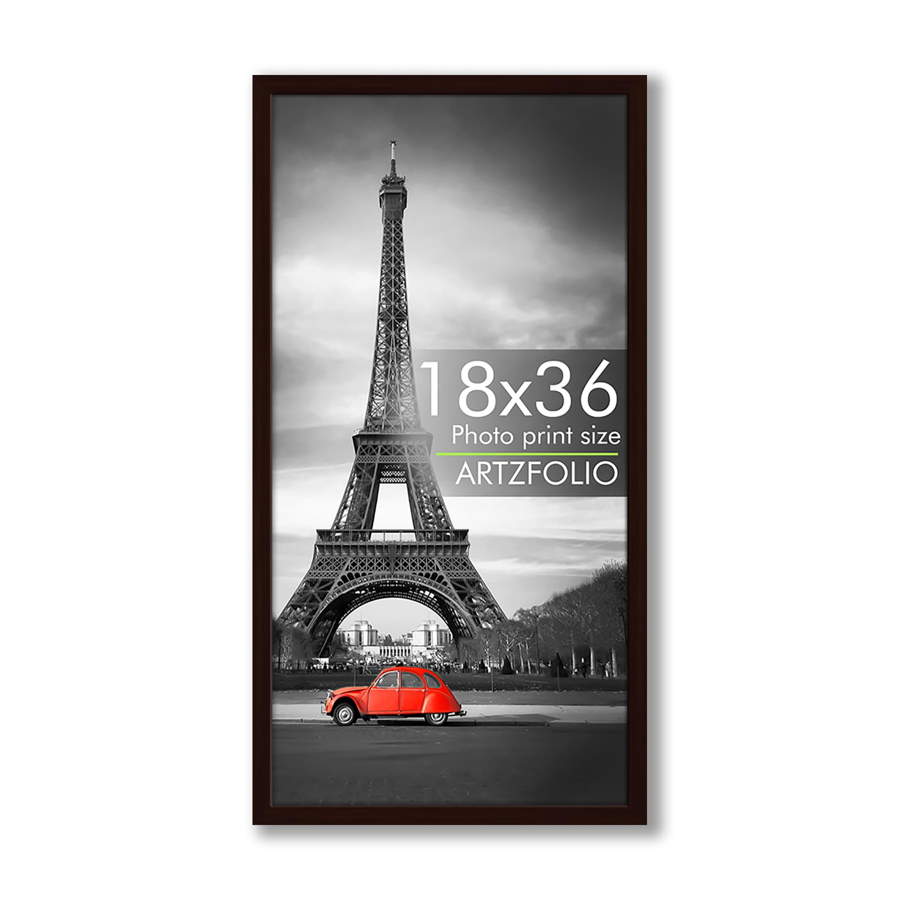 ArtzFolio Wall Photo Frame D576 | Extra Large Size Wall Photo Frames | Big Oversize Picture Frames Bedroom, Home & Office | Dark Brown | 18x36 inch (46x91 cms)