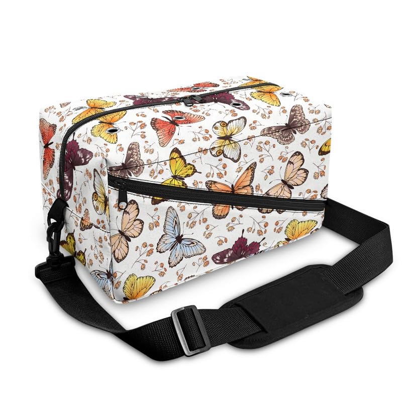 Kuiaobaty Butterfly Flowers Crochet Yarn Storage Bag - Image 3