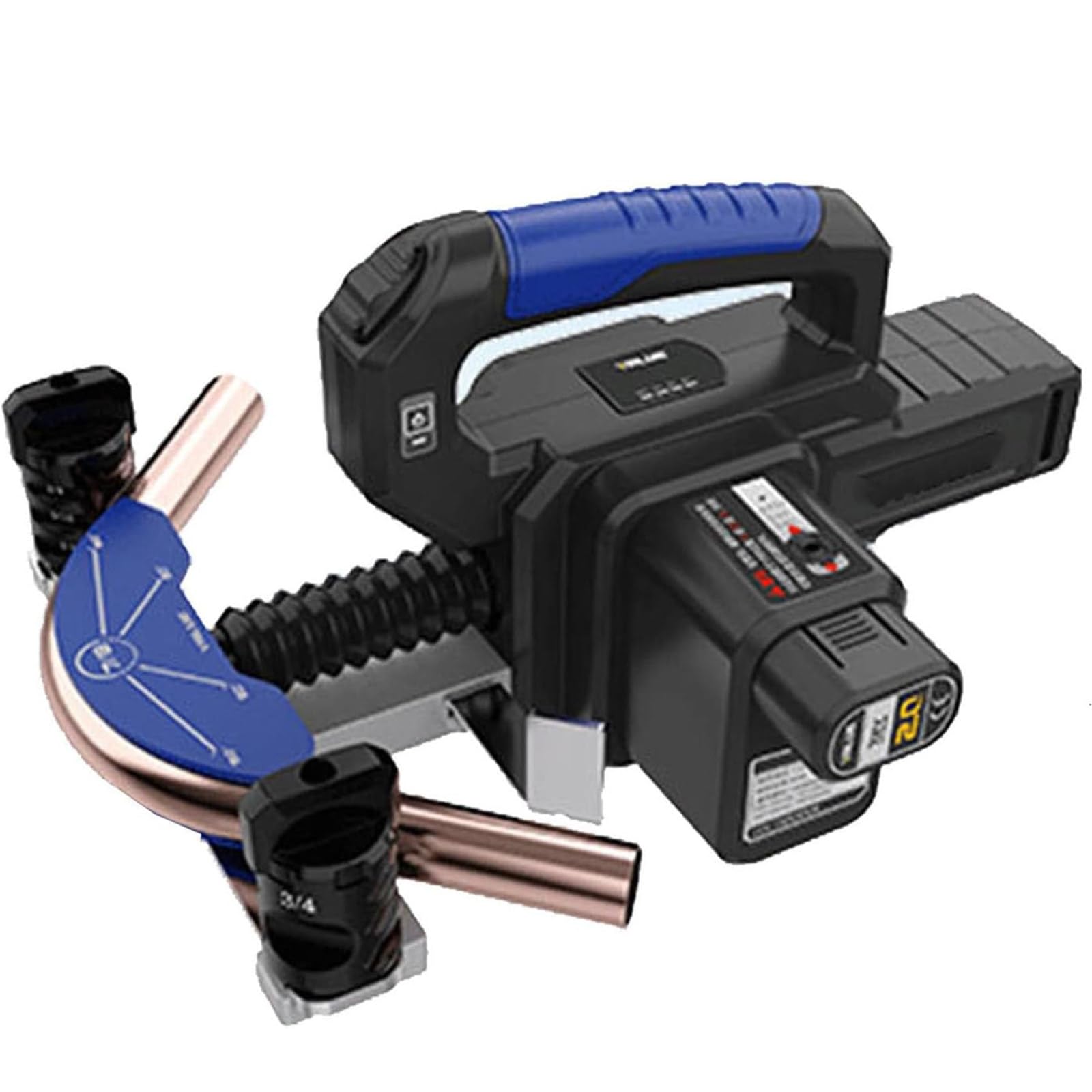 BOOZXCV Electric Copper Tube Bender with Lithium Battery, 90° Forward/Reverse Bending for HVAC and Refrigerator Repair