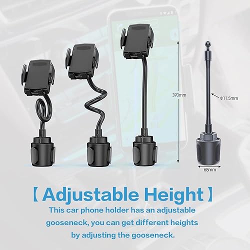 Miniatura 5 de VARGTR Soporte para teléfono 2 en 1, soporte universal de cuello de cisne ajustable, rotación 360, liberación de un botón, se adapta a teléfonos de