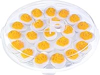 Vista 11 de HANSGO Recipientes para Huevos Rellenos con Tapa, Bandeja Portadora para Huevos Rellenos con 22 Ranuras para Fiestas y Cocina del Hogar, Rosa