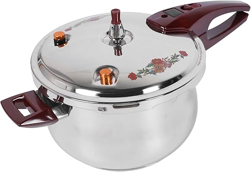 Miniatura 1 de Olla a presión de acero inoxidable mejorada 2024, mini ollas a presión de 80 KPA para estufas de inducción, gas y eléctricas, con mango ergonómico y