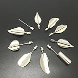 Professional Cake Decorating Moldes Para Gelatinas For Jelly Stainless Steel Flowers Leaves 3D Jelly Art Tools 10-Piece Set for Creating Beautiful Gelatin Flower & Leaf Designs