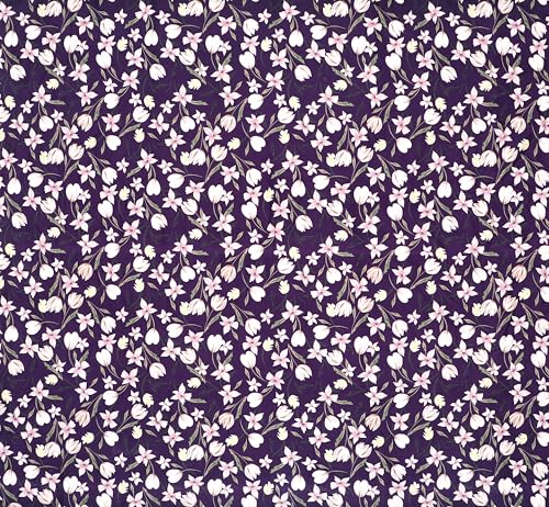 Image of RD TREND Premium Soft Cloud Cotton Floral Bedsheet for Double Bed | Size-90x90 Inches Queen Bedsheets with 2 Matching Pillow Covers (18x28 Inch) Plum Purple