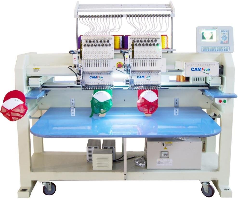 CAMFive CFHS-CT1502 10H 2 heads, 15 needle embroidery machine, free onsite installation & training and unlimited support