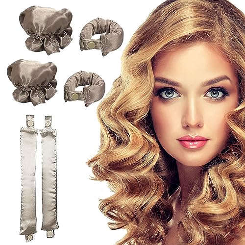 Magwave Heatless Curls Without Heat, 2 Sets Gold, Non-Slip, Overnight, DIY Styling for Short and Long Hair