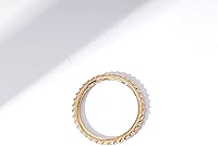 Vista 32 de Yaxa Essentials Anillo de plata de ley chapada en platino o oro con circonita cúbica redonda de elementos infinitos