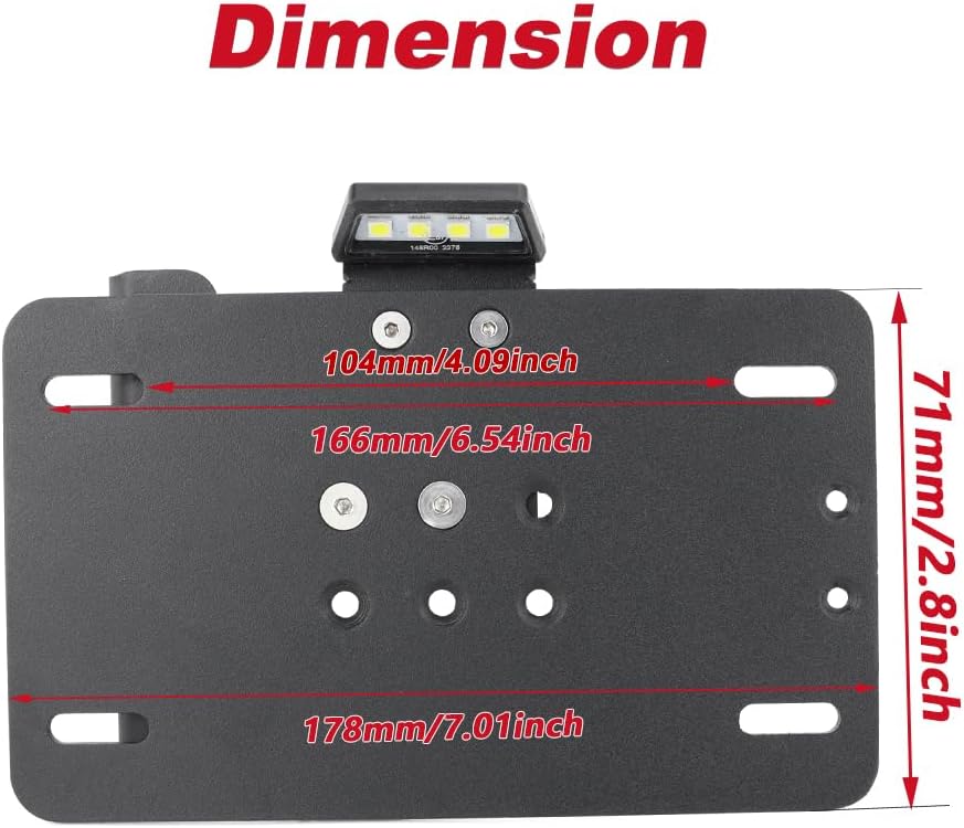 Xitomer Side License Plate Holder Compatible with CF Moto 700 CLX Sport, 700 CLX Sport Heritage 2022-2026 Side Fender Eliminator Tail Tidy with Plate Light