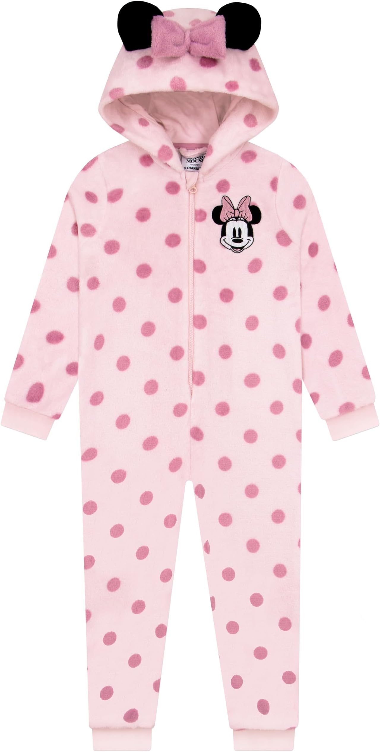 Minnie Mouse Onesie Pyjamas, Girls Fleece Pyjamas, Inter Mickey Mouse Pyjamas with 3D Ears