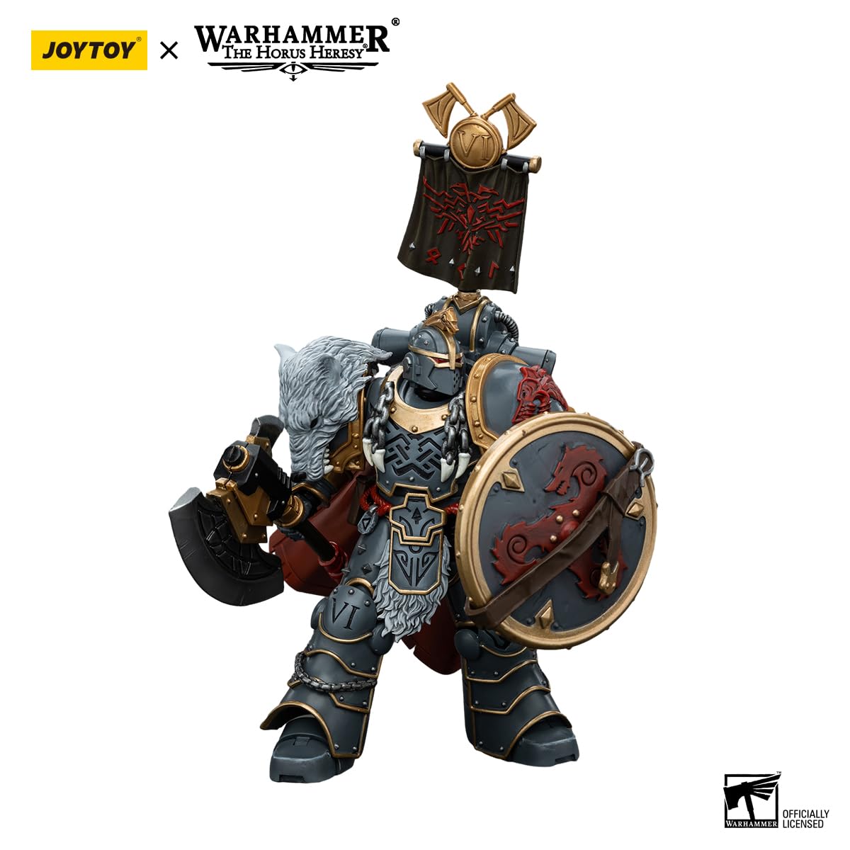 JoyToy Warhammer 40k The Horus Heresy Space Wolves - Action figure da collezione in scala 1:18: Space Wolves Varagyr Wolf Guard Squad Varagyr Terminator 1