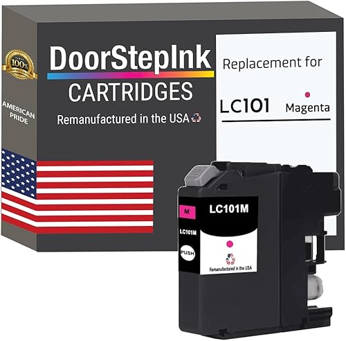 DoorStepInk Cartuchos de tinta remanufacturados en los Estados Unidos para Brother LC101XL Magenta