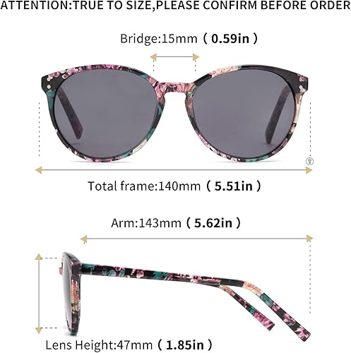 Miniatura 7 de Lentes de sol progresivos de lectura multienfoque para mujer, protección UV, parte superior multifocal, lectores solares trifocales transparentes