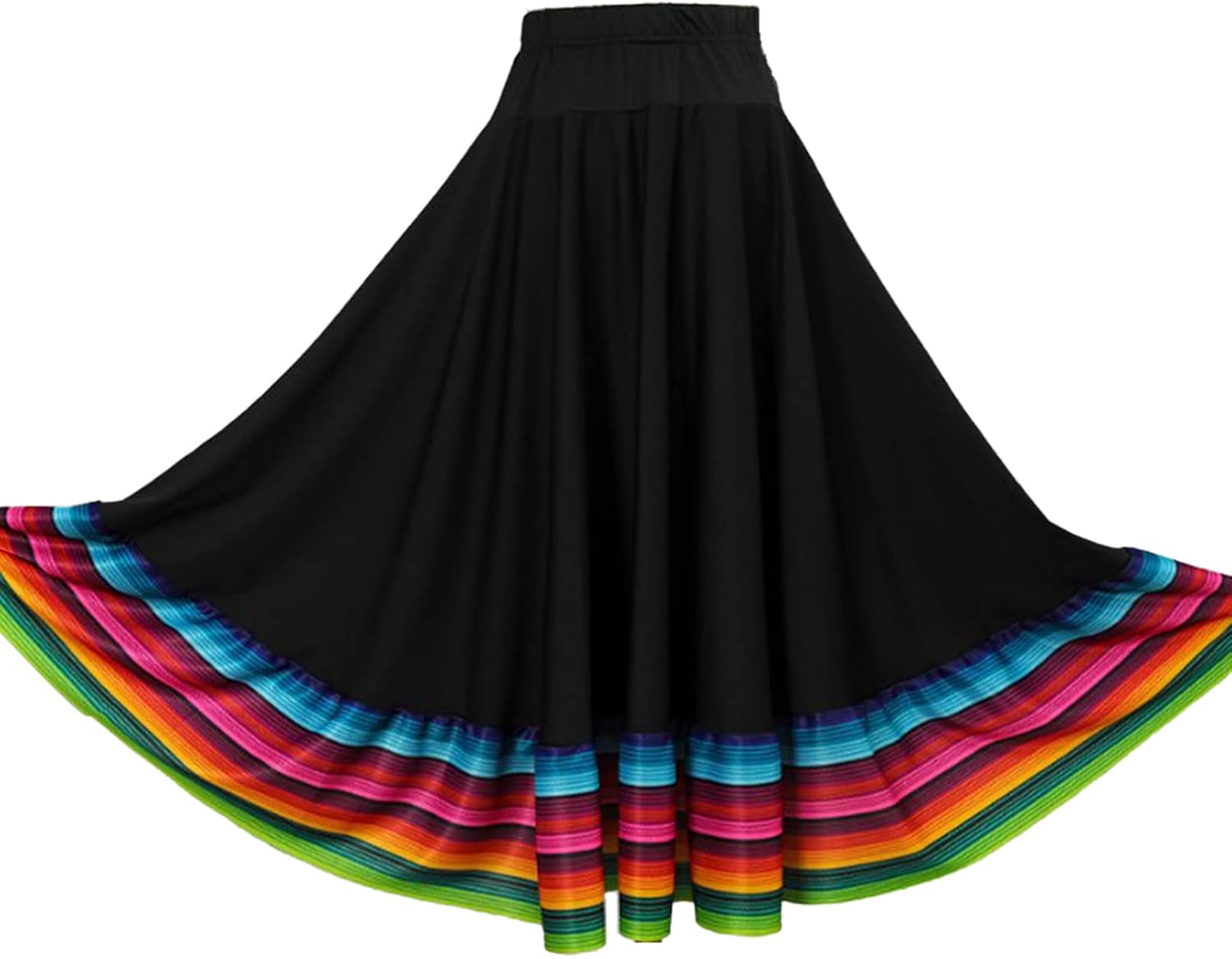 Inhzoy Jupe Danse Flamenco Espagnole Maxi Volants - Élégante Pour Danse Du Ventre Et Ballroom