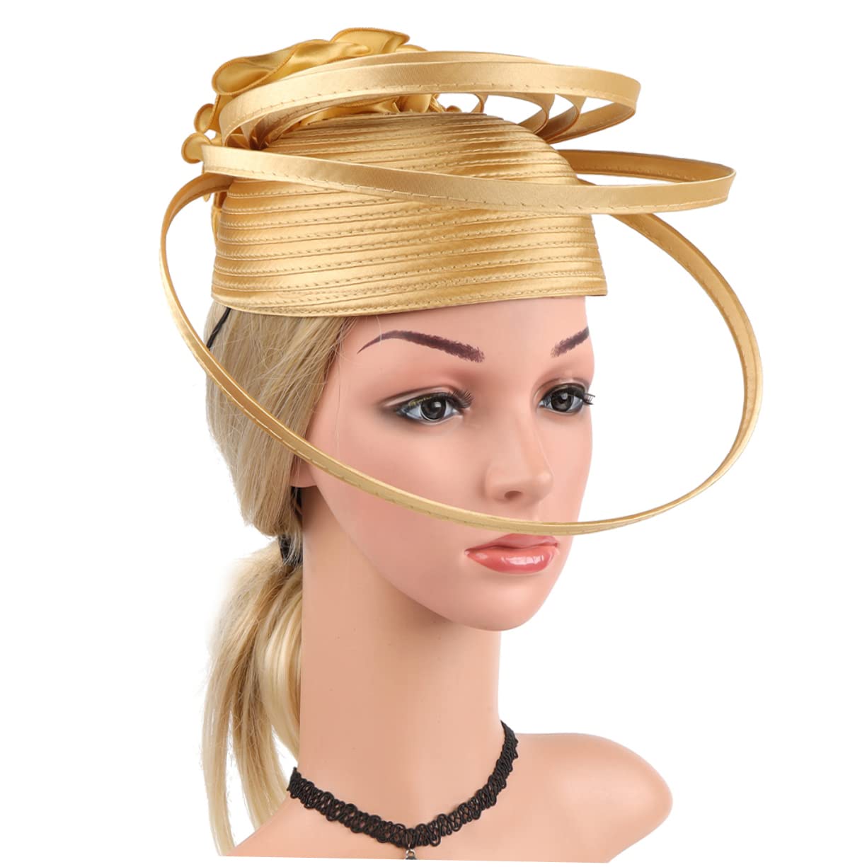 GALPADA 2pezzi Fascinator da Sposa per Donne Cappello Elegante per Feste e Tea Party Accessorio Chic per Banquet e Cerimonie Leggero e Confortevole Design Dazzling per Occasioni Speciali