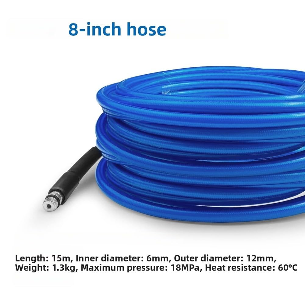 Manguera de lavado de alta presión, 10 m, tubo de PVC con boquilla para K2 K3 K4 K5 K6 para limpieza de coches K7 (20 metros)