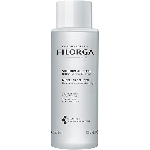 Filorga Anti Aging Micellar Solution Cleansing Makeup Remover, No Rinse Facial Cleanser Removes Stubborn Makeup With Soothing Ingredients For Younger Looking Skin, 13.5 fl. oz.