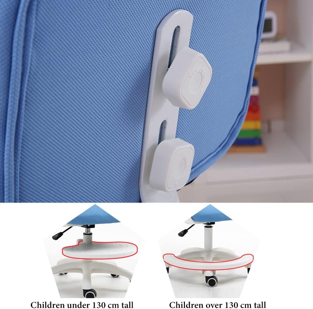 Kids Desk Chair for Boys Girls and Teens Kids Task Chair Computer Bedroom Office Study Chair Ergonomic Small Swivel Height Adjustable Chair with Lockable Wheel (Color : /Blue, Size : B2)