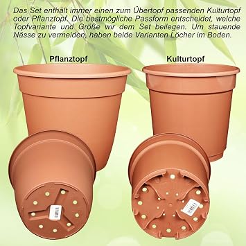 MePla - Set - SK Soendgen Belice Ceramic Planter ø13 - Peach + Culture Pot ø12 High-Quality Living Environment