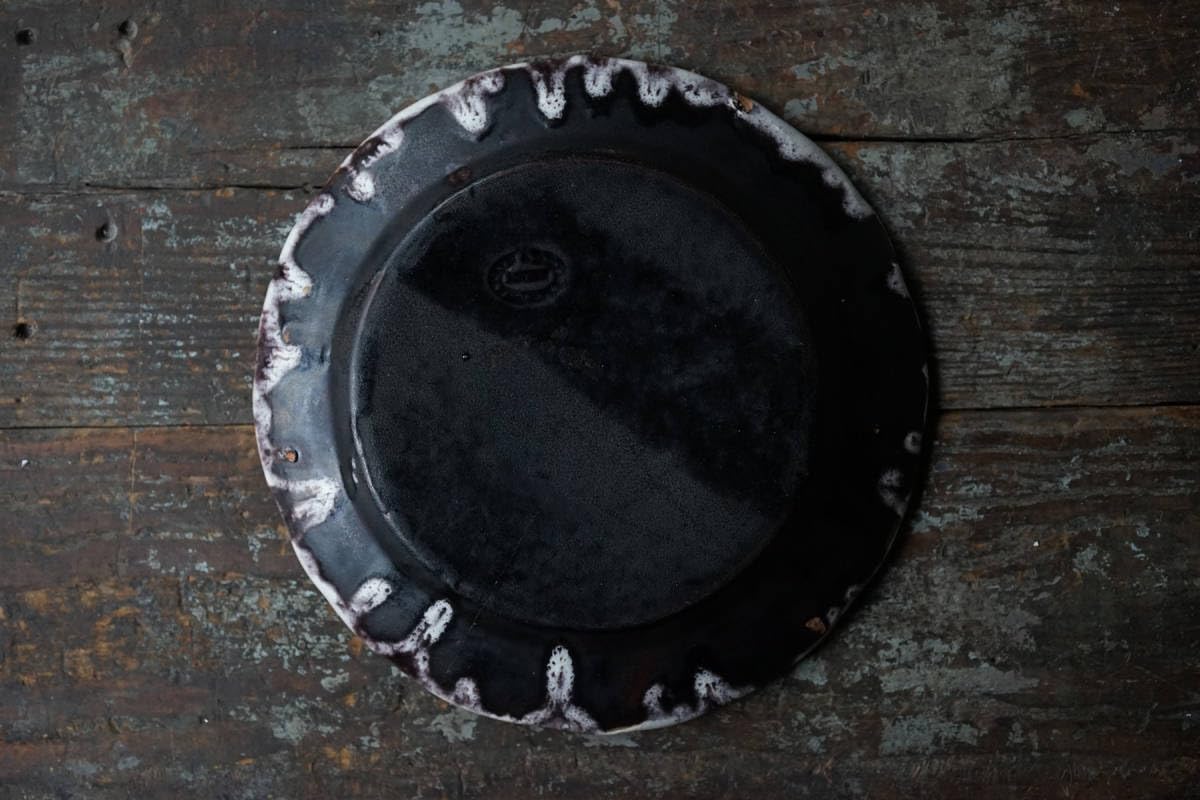 Amazon.co.jp: 古いキュノワール無地花リムプレートリム皿1800年代(19