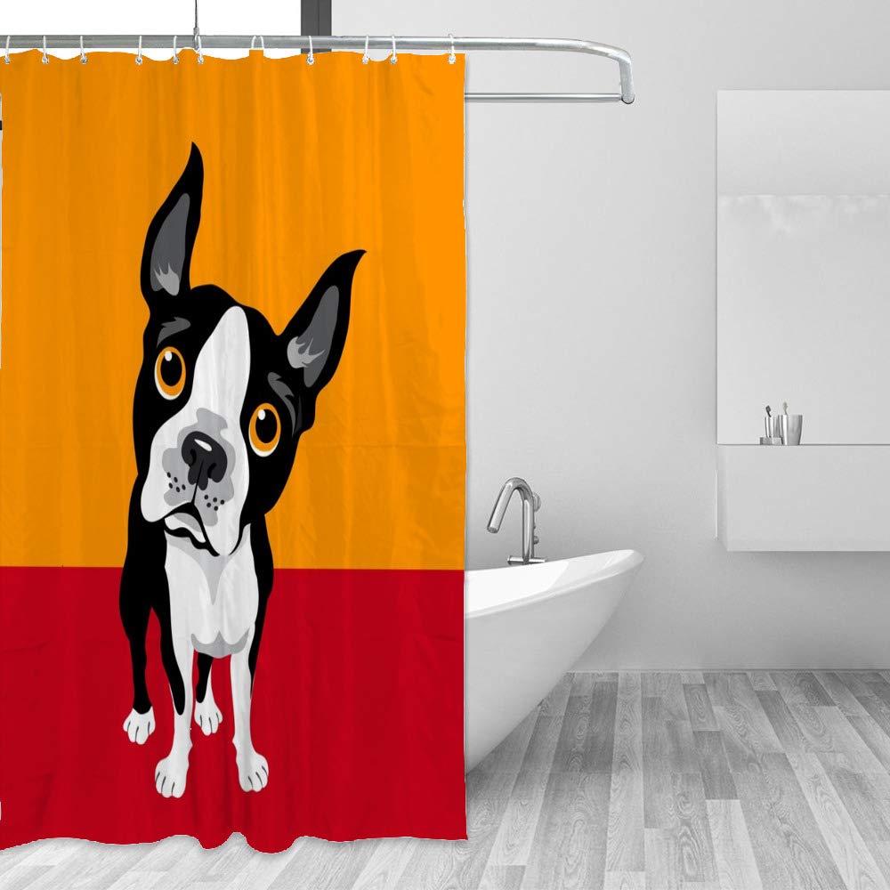 Rideau de douche anti-éclaboussures 60x72 inch pour sol de salle de bain sec