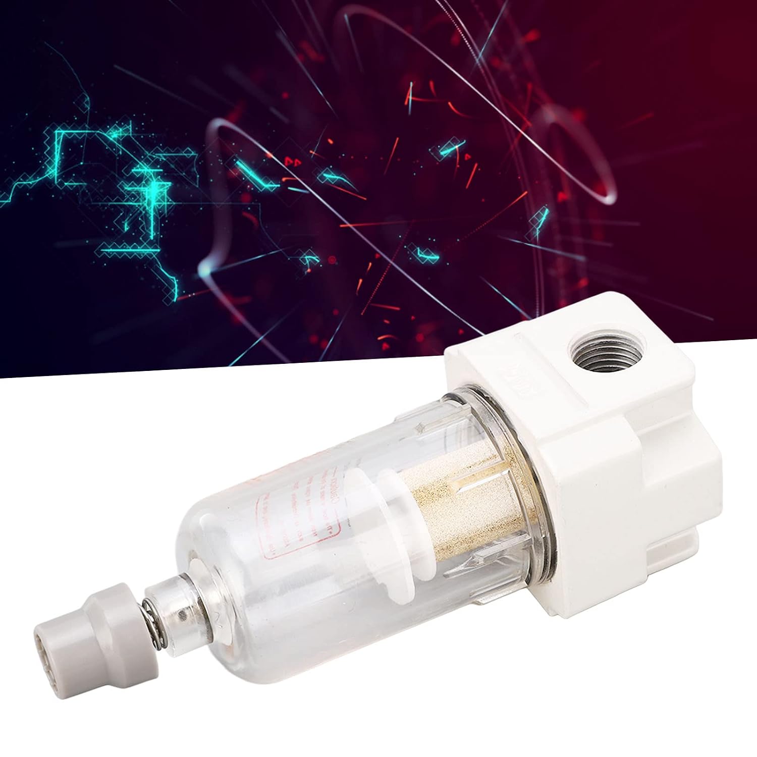 G1/4in Air Line Filter, 0.1-0.85Mpa Compressed Air Filter Water Oil Separator for Air Line Compressor Fitting