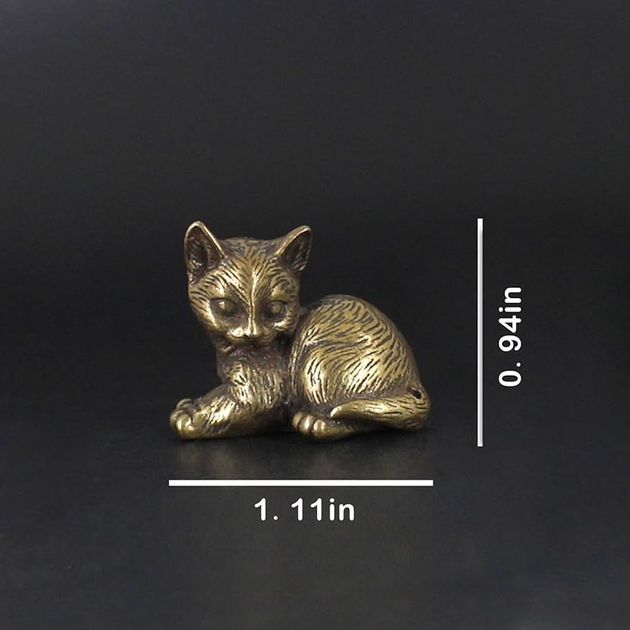 真鍮製 Brass 仔猫 2体 置物 真鍮製 Brass 仔猫 2体 置物